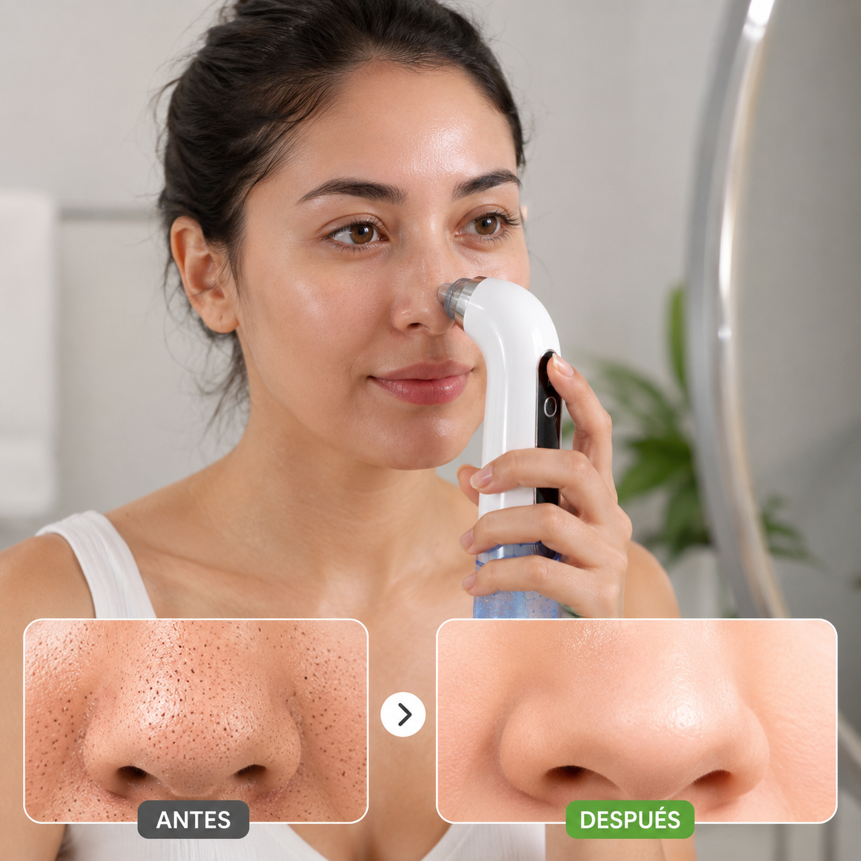 Extractor de espinillas a vapor | tu rutina facial de manera profesional desde casa.